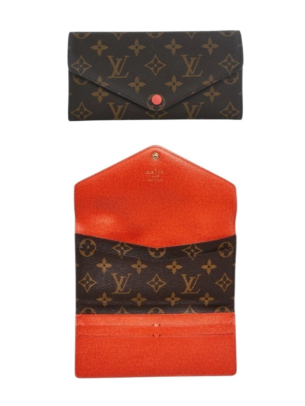 Rare!!! Louis Vuitton Poppy Monogram Canvas Josephine Sarah Wallet W/COA